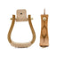 Pool's wooden western stirrups with navajo design