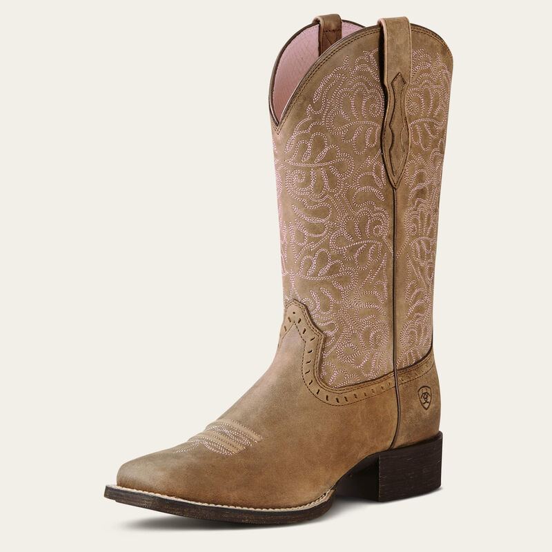 Ariat Round up Remuda wide square toe Western boot for ladies