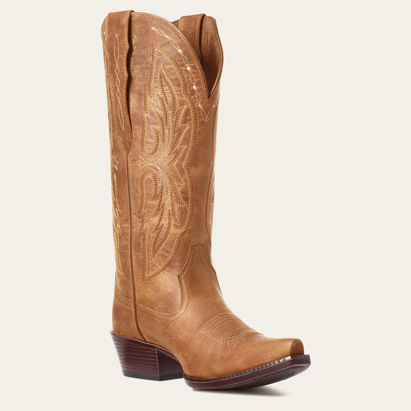 Ariat heritage X toe elastic wide calf western boot for ladies