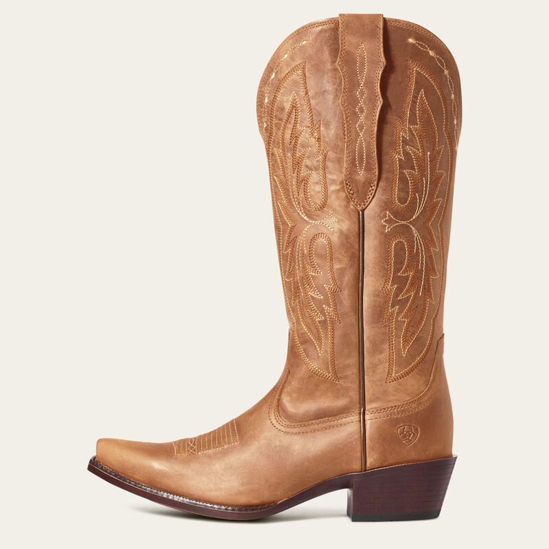 Ariat heritage X toe elastic wide calf western boot for ladies