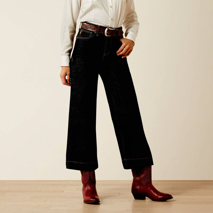 Ariat ultra high rise countryside wide leg jean for ladies