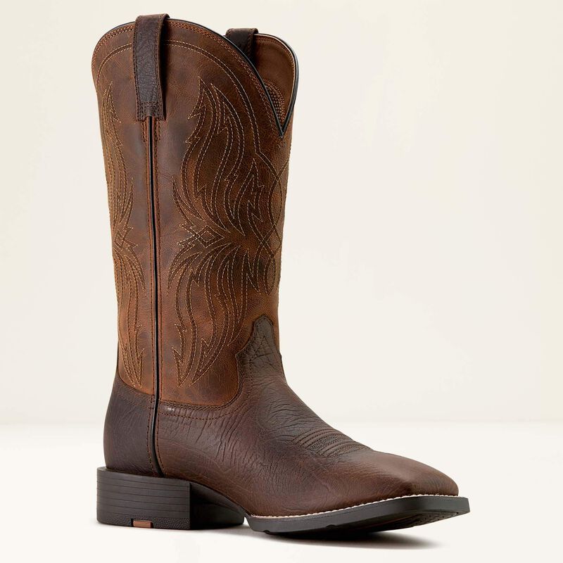 Ariat Sport Rustler wide square toe western boot for men