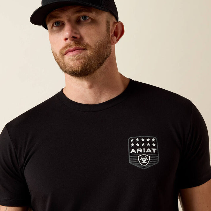 Ariat stripe patriotic badge t-shirt