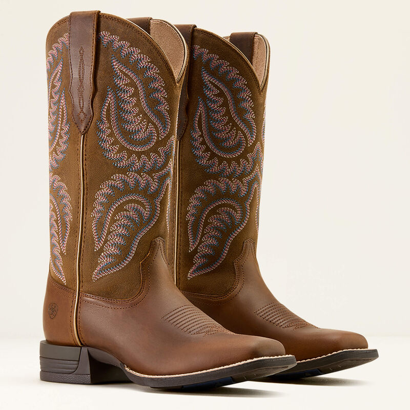 Ariat cattle caite wide square toe  western boot for ladies