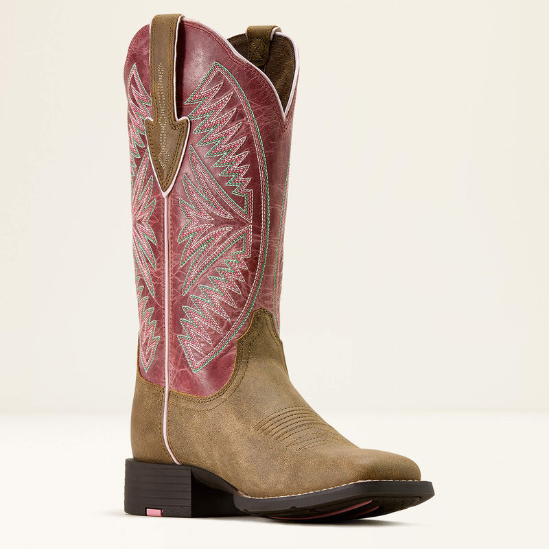 Ariat round up ruidoso wide square toe western boot for ladies