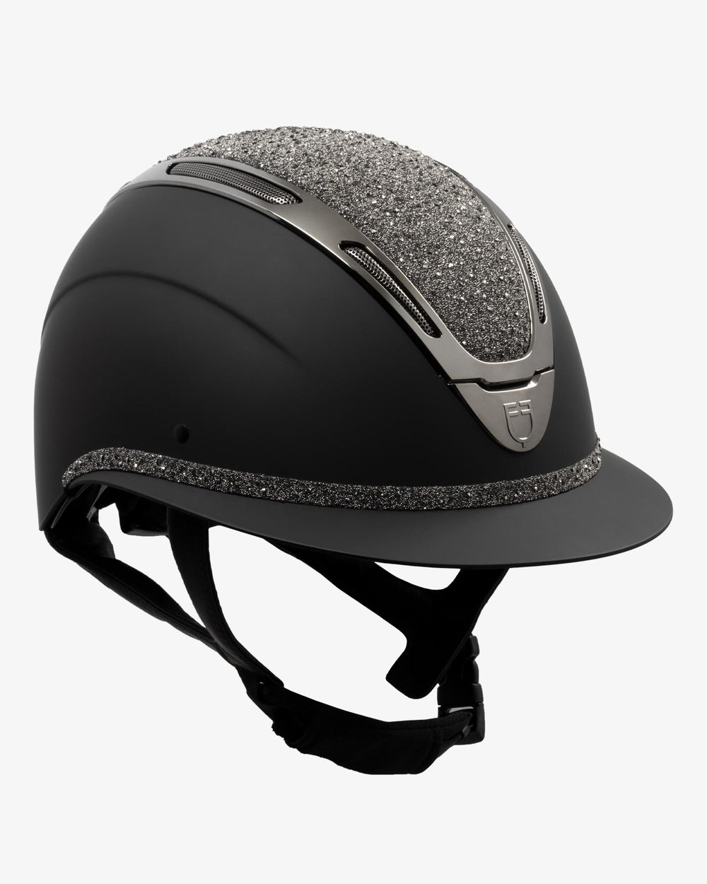 Equestro Women's Apocalypse helmet matte shell and rhinestones homologation EN 1384-2023 etw 02017
