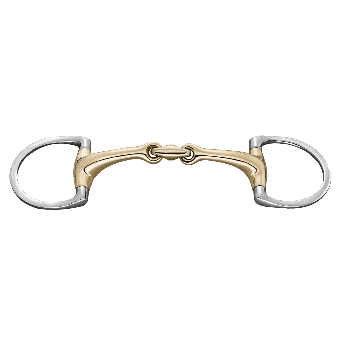 Herm. Sprenger Dynamic RS Eggbutt bit with D-shaped rings double jointed 40414