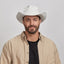 American hat makers Blizzard | Mens White Leather Cowboy Hat