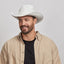 American hat makers Blizzard | Mens White Leather Cowboy Hat