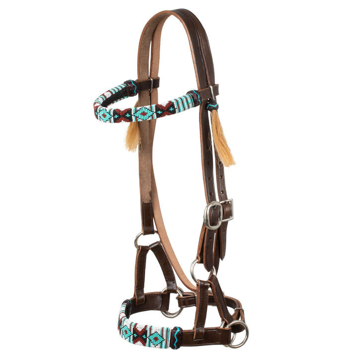 Pool's western headboard with decorations in colored beads PLH01042