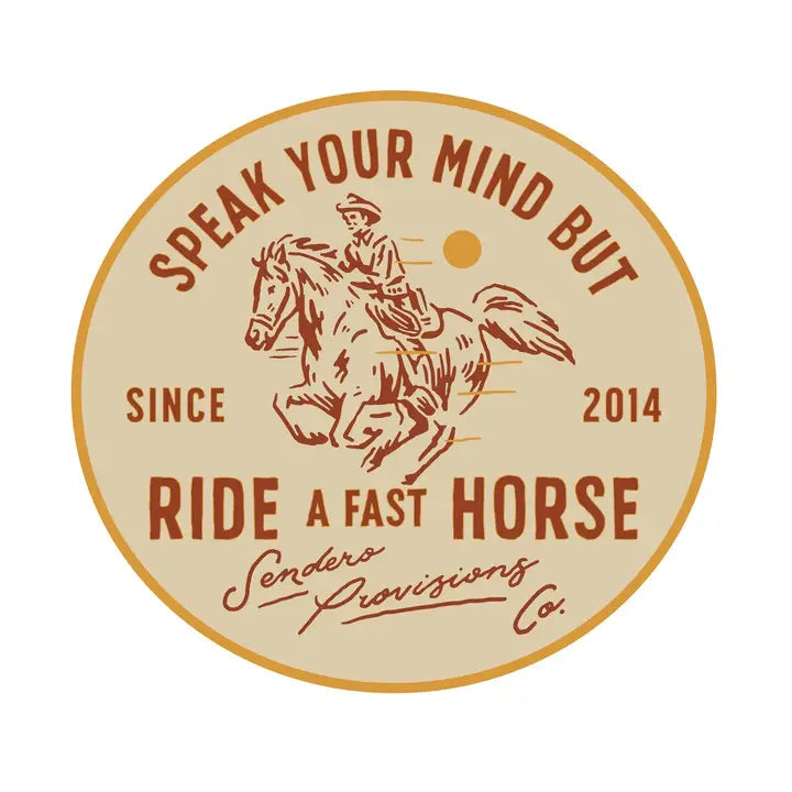 Sendero fast horse sticker