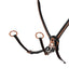 Equestro rose gold leather fork breastplate with clincher - HorseworldEU